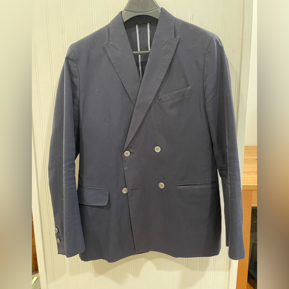 Banana Republic Modern Slim Fit Double-Breasted Casual Blazer 42R
